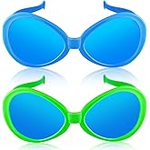 Flutesan 2 Pcs Giant Sunglasses Jumbo Clown Glasses Funny for Adults Photo Props for Halloween Party