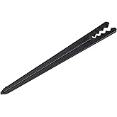 Raindrip 381025B 1/8-Inch - 1/4-Inch Heavy-Duty Tubing Support Stake for Drip Irrigation Supply Tubing and Drip Systems, 6-Inch Long, Plastic, 25-Pack, Black