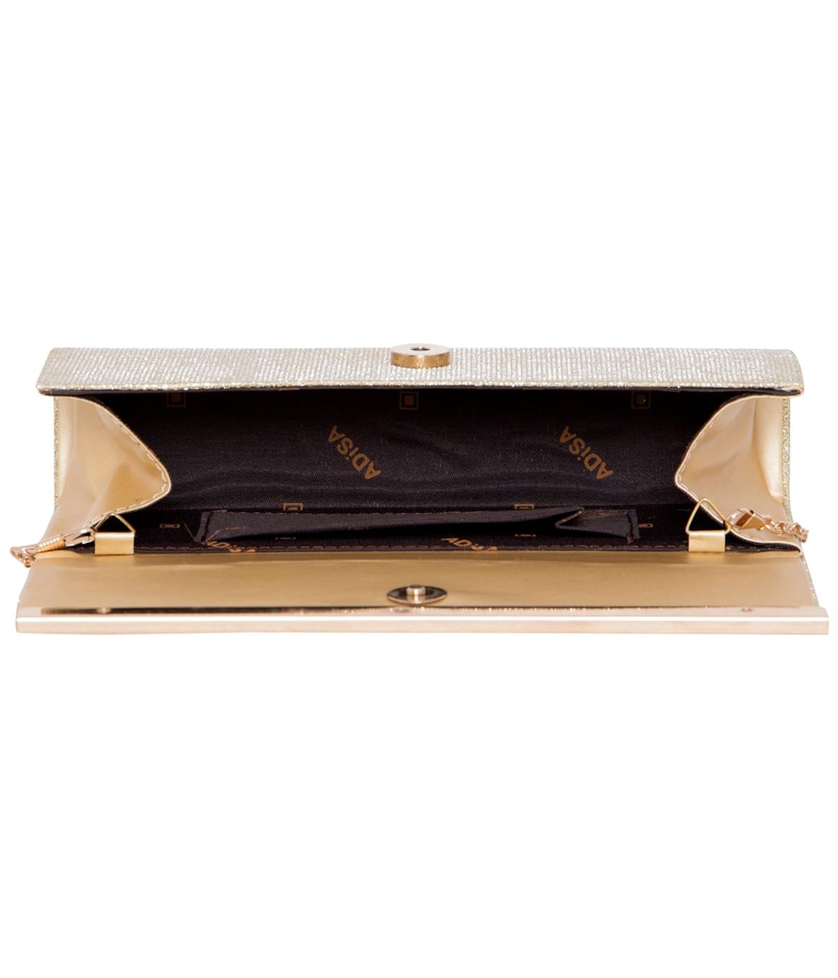 adisa cl026 gold women girls clutch sling bag