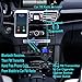 8 In 1 T10 Wireless In-Car Bluetooth FM Transmitter for Car With 1.44 Inch Display USB Charger MP3 Player Transmits TF Card Aux In iPhone Samsung Pixel's Music Call Google Navigation To Car Speaker