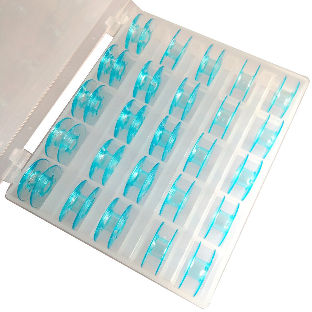 HONEYSEW 25 Bobbins in Bobbin Box for PFAFF(Front) #9033P 1069 6250 6270 Creative 2134 pfaff bobbin