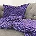 yashidali Wearable Mermaid Tail Blanket Crochet, All Seasons Warm Knitted Bed Blankets Sofa Living Room Quilt for Kids and Adults, Fish-Scales Pattern, 70.9