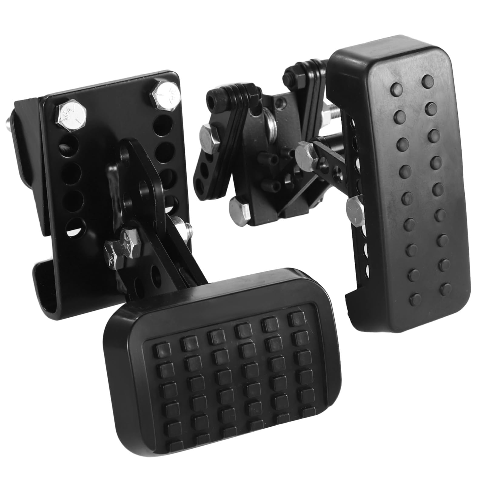Photo 1 of Homaisson Gas and Brake Pedal Extenders, Pedal Extenders for Short Drivers People, Adjustable Length and Angle, Black Metal with Anti-Slip Surface, Compatible with Cars, Go-Karts, Golf Carts
