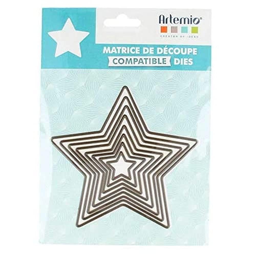 Artemio Cutting Dies - 8 Large 5-Pointed Stars