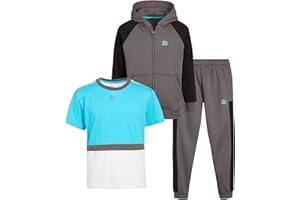 RBX Boys Sweatpants Set - 3 Piece Fleece Pullover Boys Hoodies Athletic Shirt & Kids Jogger Sweatpants Activewear Set (4-12)