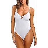 REORIA Women Sexy Cami Bodysuit with Built in Bra Sleeveless Spaghetti Strap Tank Top Body Suit 2026 Summer Going Out Outfits