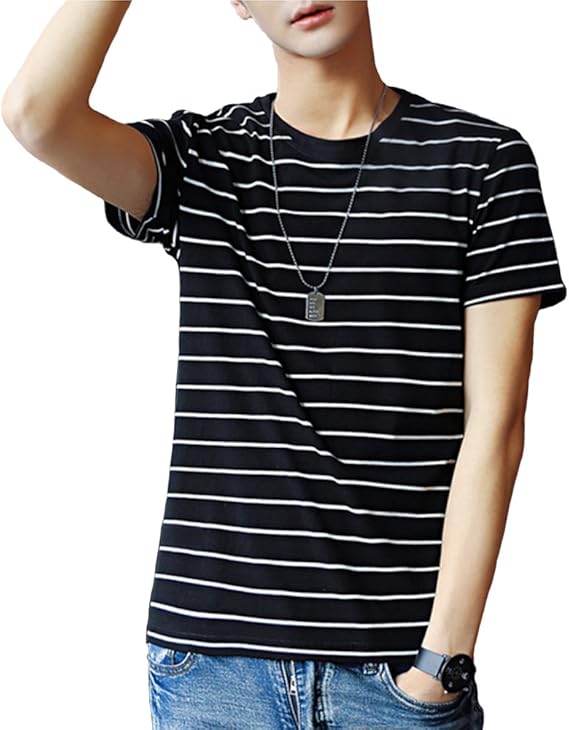Amazon Co Jp Williamメンズ Tシャツ 半袖 シンプル ボーダーtシャツ メンズ ティーシャツ シンプル 人気 トレンド 服 ファッション小物