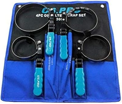 US PRO Swivel Oil Filter Strap Removal Wrench Set 4 Piece 3099