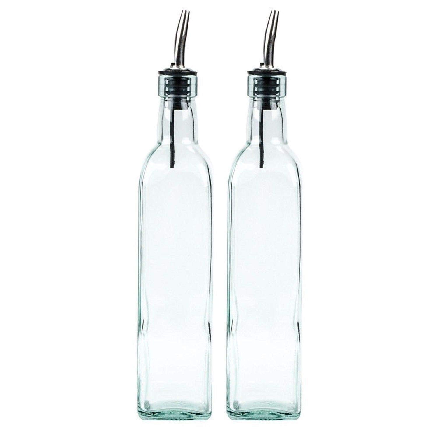 Buy Avora Glass Oil Bottle Oil Dispenser Set, Transparent, 500 ml
