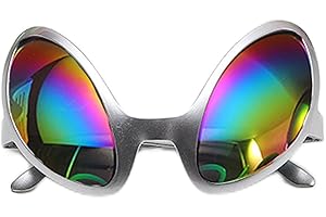 Funny Alien Glasses,Rainbow Color Lens Alien Sunglasses | Adults and Kids Favors Accessories for Halloween Christmas Party