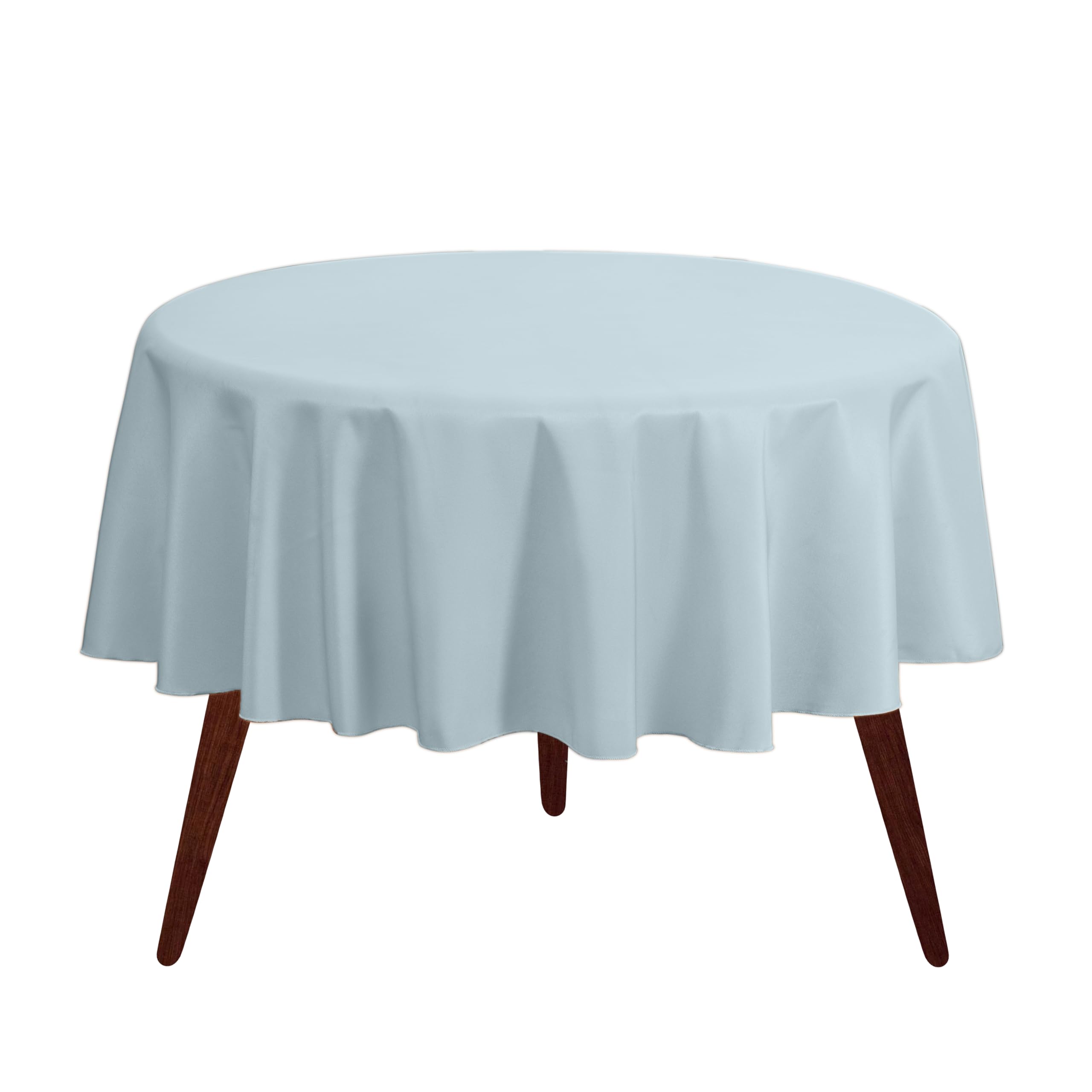 Photo 1 of Gee Di Moda Round Tablecloth - 132 Inch Baby Blue Round Table Cloth for 72 to 96 Inch Round Tables - Heavy Duty Washable Fabric - for Buffet Table, Holiday Party, Dinner, Wedding & Baby Shower