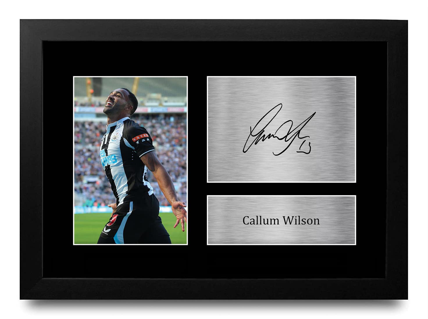 HWC Trading FR A4 Callum Wilson Magpies Gifts Printed Signed Autograph Picture for Football Fans and Supporters - A4 Framed