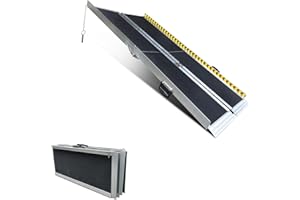 XORZ 6FT Portable Wheelchair Ramp,Non-Slip Aluminum Folding Handicap Ramp, 660LBS Weight Capacity, Door Threshold Wheelchair Ramp for Home, Car, Doorways, Curbs, Stairs