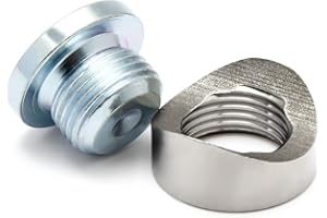 Ledaut M18X1.5 Bung and Plug Notched Style Stepped Notched Style Mounting Bung and Plugs (1 Bungs/1 Plugs)