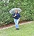 Home-X - Clear Travel & Folding Umbrella, Perfect Size for Portable Use, Windproof Design Provides Protection in All Kinds of Weather