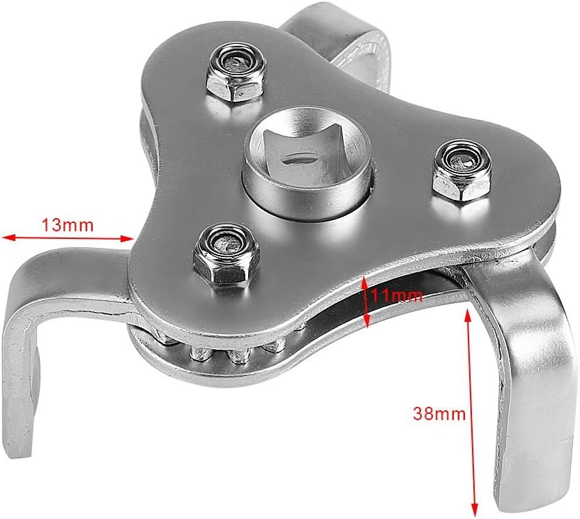 TOPINCN Oil Filter Wrench Oil Filter Key Car Truck Adjustable Two Way Oil Filter Key Wrench Tool 3 Jaw Repair Removal Tool - Image 3