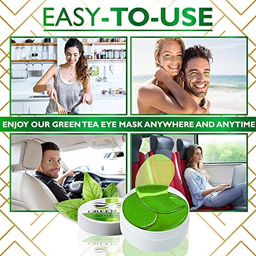 Premium Green Tea Matcha UnderEye Patches for Puffy Eyes and Eye Bags