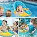 LAMASTON Baby Pool Float with Canopy Inflatable Swimming Floats for Kids, Baby Swimming Ring Pool Toys for Toddlers (Style A)