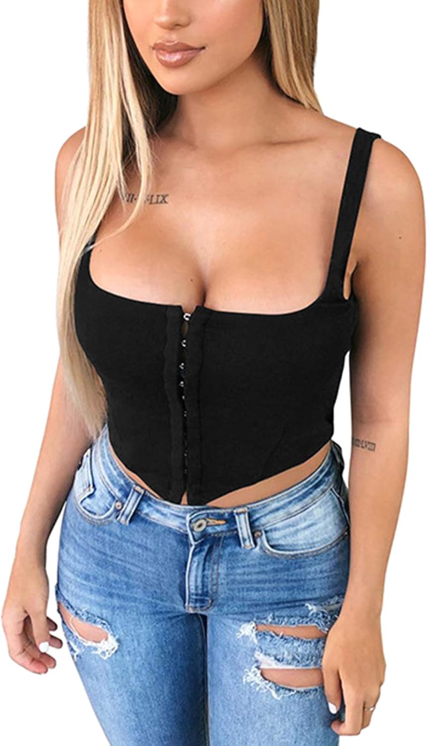 Women Bustier Corset Top Sexy Crop Top Push Up Corsets Summer