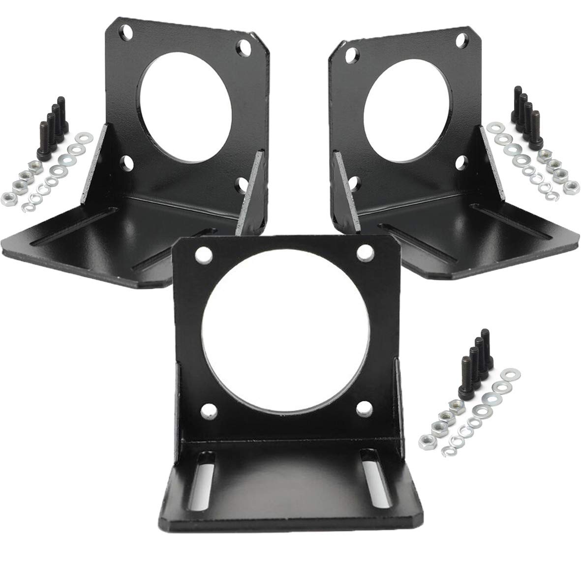 RATTMMOTOR Pack of 3 Bracket for Nema 23 Stepper Motor with Mounting Screws for CNC Engraving Machine Milling Machine