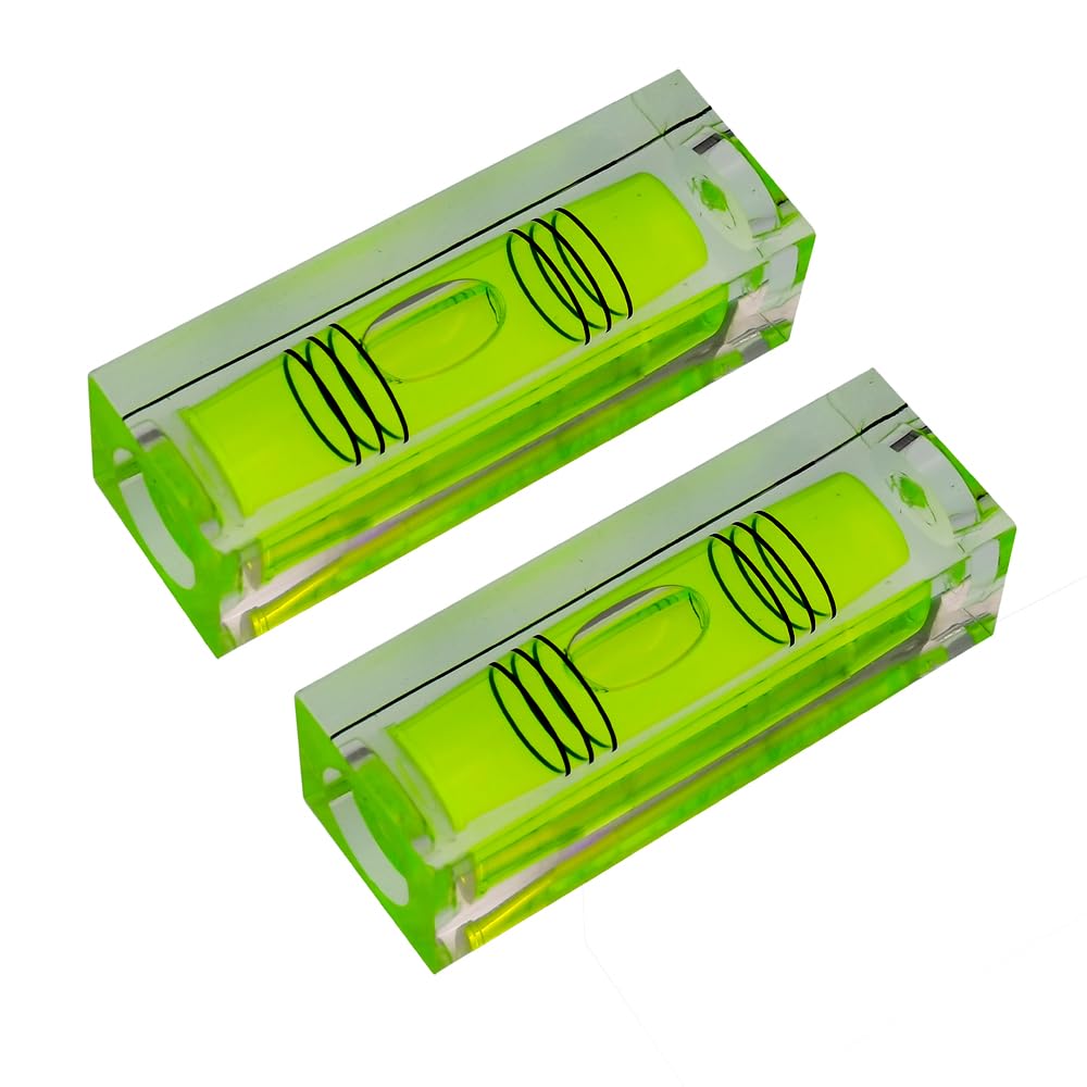 Photo 1 of The Yan He Mini Level Bubble Small Horizontal Bubble Three Line Horizontal Pearl Level Magnetometer (52 * 18 * 15mm green)2PCS