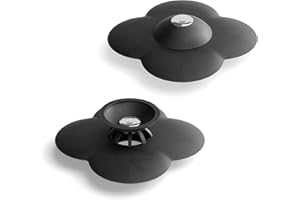 Umbra Bloom Drain Stop and Hair Catcher – Dual Purpose Bathtub Drain Strainer and Stopper with Decorative Floral Design, Anti