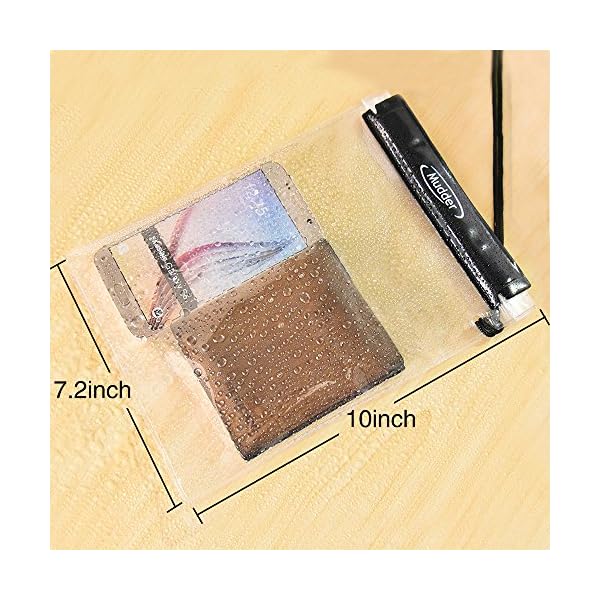 Mudder-Waterproof-Case-Bag-Pouch-for-Map-iPad-Camera-and-Phone-Transparent-4-Pack