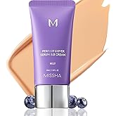 MISSHA M PERFECT COVER SERUM BB CREAM No.27 Honey Beige- Medium with Cool/Neutral Undertone, BB Cream by Cardi B Pick, Skin Tint, Tinted Moisturizer, Skin Care Foundation Makeup, 1.18 Fl oz