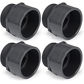 Fiwochic 4 Pcs 3 Inch PVC Pipe Fitting Male Adapter Schedule 80 Socket x Npt Compatible with 836 Series Heavy Duty Industrial Grade Corrosion Resistant Plumbing Irrigation Connector for Water