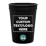 Custom Disposable Plastic Cups 12 oz. Set of