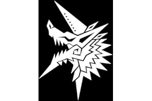 Monster Hunter Video Game Jinouga Zinogre Head Silhouette 5.5" Decorative Die Cut Decal for Cars Laptops Tablets Skateboard -