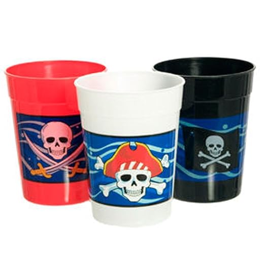 PIRATE PLASTIC CUPS (1 DOZEN) BULK Amazon.co.uk Toys & Games