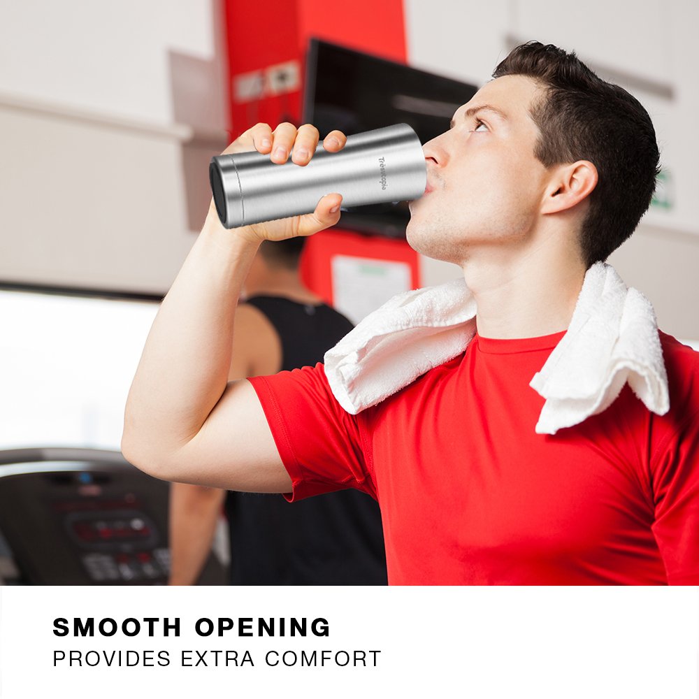 Travel Mug Leak Proof, Trèsutopia Hekla Double Wall Insulated Stainless Steel Travel Mug Keep Drinks Hot or Cold with Leak-Proof PP Lid, 14 oz, One-hand Operation