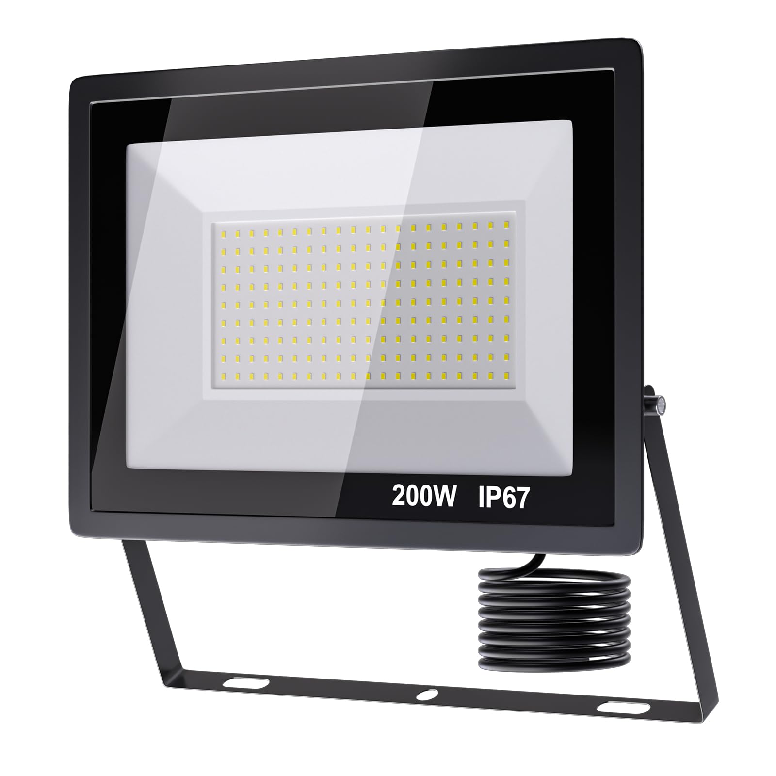 MIWATT 200W LED Flood Light, 6000K, IP67 Waterproof, Outdoor Security Light for Swimming Pool, Yard, Garden, Parking Lot, Garage