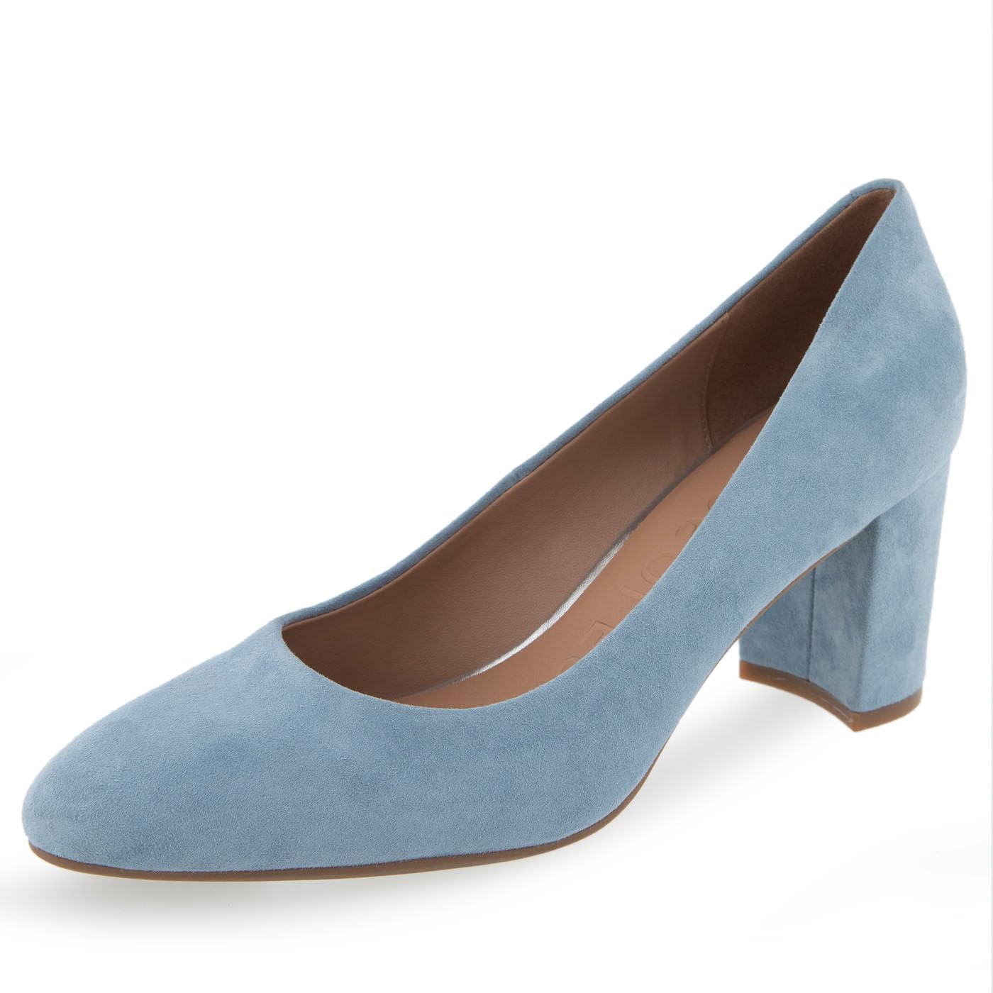 Aerosoles Women’s Betsy Pumps, Dusty Blue Suede, 5.5