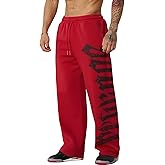 BRLETNNR Men's Graphic Baggy Sweatpants Men Gym Pants Stretchy Casual Athletic Joggers with Pockets for Workout Training