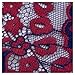 Miusol Women's Vintage Floral Lace 2/3 Sleeve Cocktail Evening Party Dress, Dark Red and Purple, Large