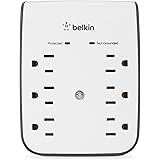 Belkin SurgePlus 6-Outlet Wall Mount Surge Protector with Dual USB Ports (2.1 AMP / 10 Watt), BSV602tt