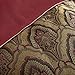 Chezmoi Collection Seville 9-Piece Jacquard Black Gold Maroon Red Medallion Paisley Oversized Comforter Set, Queen 92