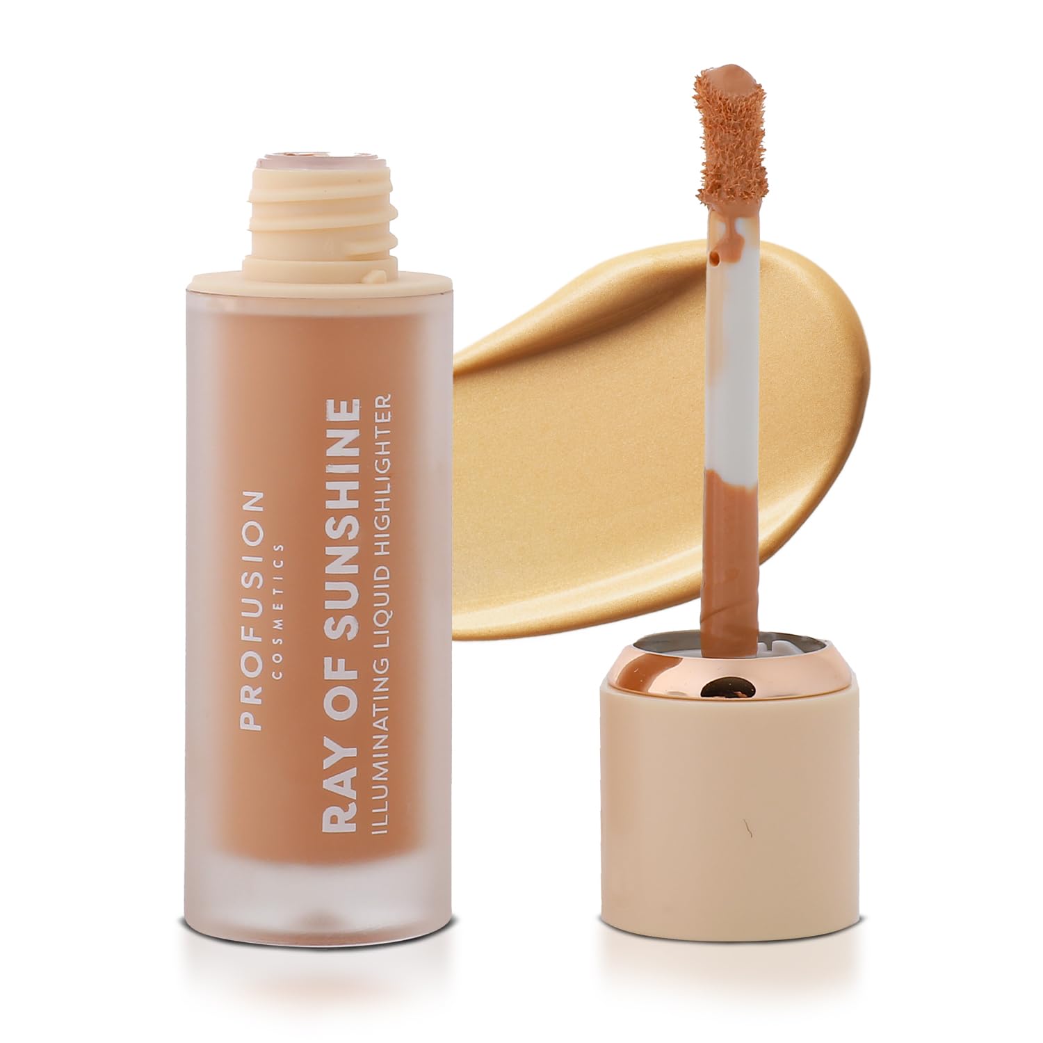 Profusion Cosmetics Ray of Sunshine Liquid Highlighter - Infused with Vitamin A & E for Subtle Luminosity, Long-Lasting Makeup Essentials for Effortless Beauty - Golden Hour