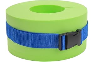 TITA-DONG Swim Cuff, Green Foam Swim Aquatic Cuff, Thicken Ankles Arms Float Swimming Cuff, Water Aerobics Equipment Float Ring, Ankles Arms Belts with Buckle for Swim Fitness Training(1Pcs)