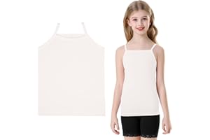 Phedrew Girls' Cotton Undershirts Stretch Sleeveless Camisole Basic Tank Top