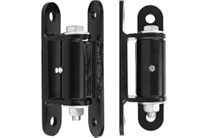 UCDOET 7" Heavy Duty Gate Hinges with Grease Zerk, Lubricable Bearing Gate Hinge Bolt or Weld on Hinges for Large Heavy Driveway Trailer Gates Up to 1000 lbs -Black 2150P