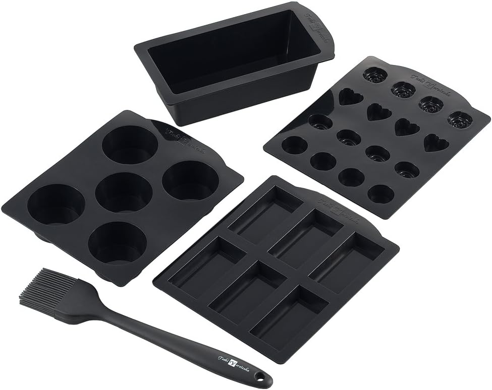 Tamahashi Yoroitsuka Toshihiko silicon confectionery supplies set (pound cake type muffin molds and financier type Petit mold silicon brush) TY-014