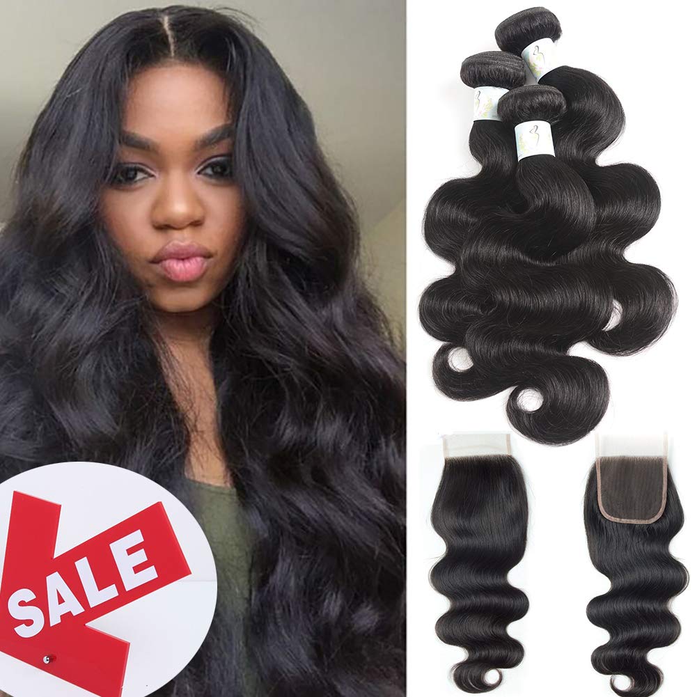 Amazon Com Baby Young Hair 18 20 22 16closure Virgin