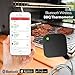 NutriChef Smart Bluetooth BBQ Thermometer - Upgraded Stainless Probe Safe to Leave in Grill, Outdoor Barbecue or Meat Smoker - Wireless Remote Alert iOS Android Phone WiFi App - PWIRBBQ40