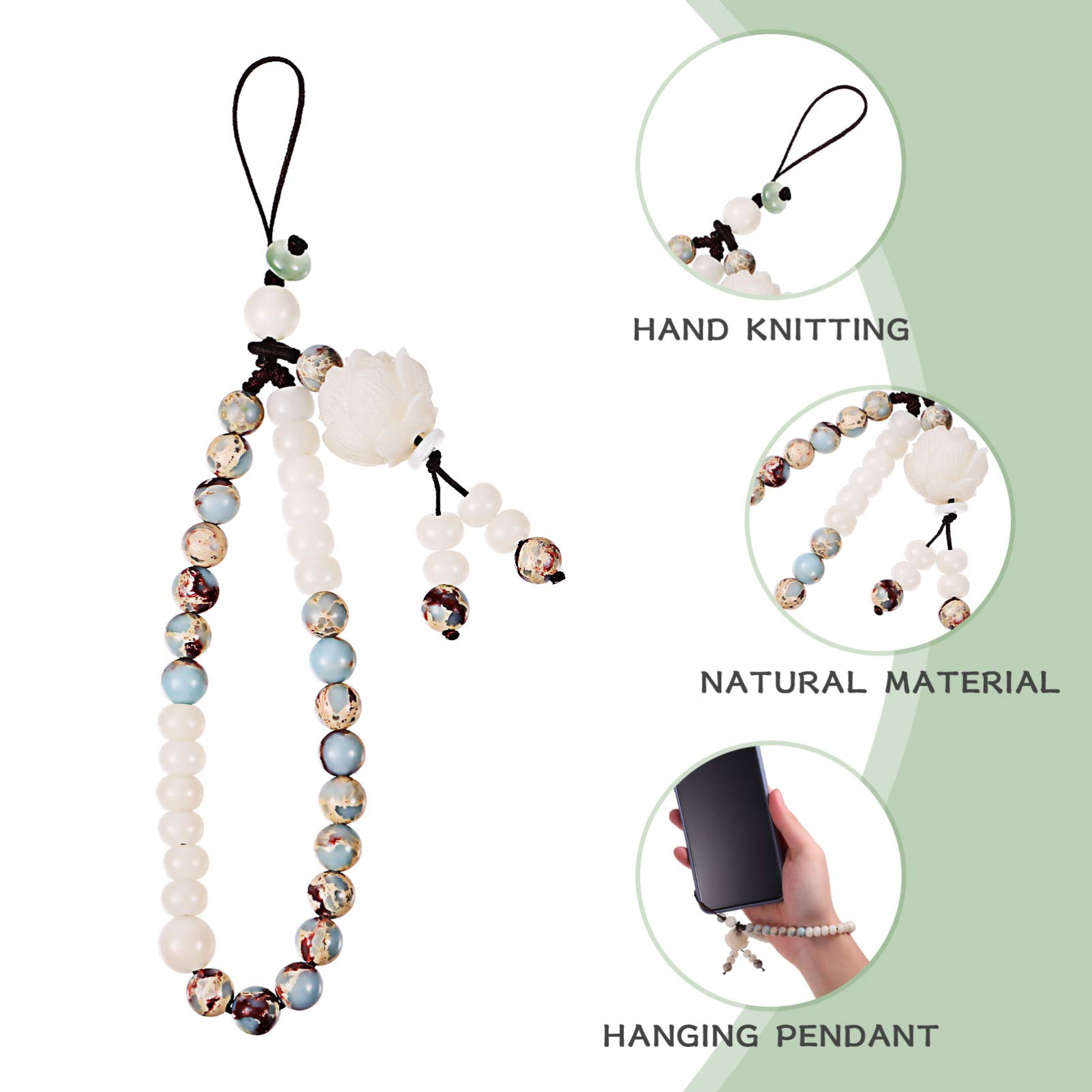 UKCOCO Cell Phone Lanyard Strap Hand Made Hand Wrist Lanyard Anti-Lost Short Lanyard for Phone Keys MP3 MP4