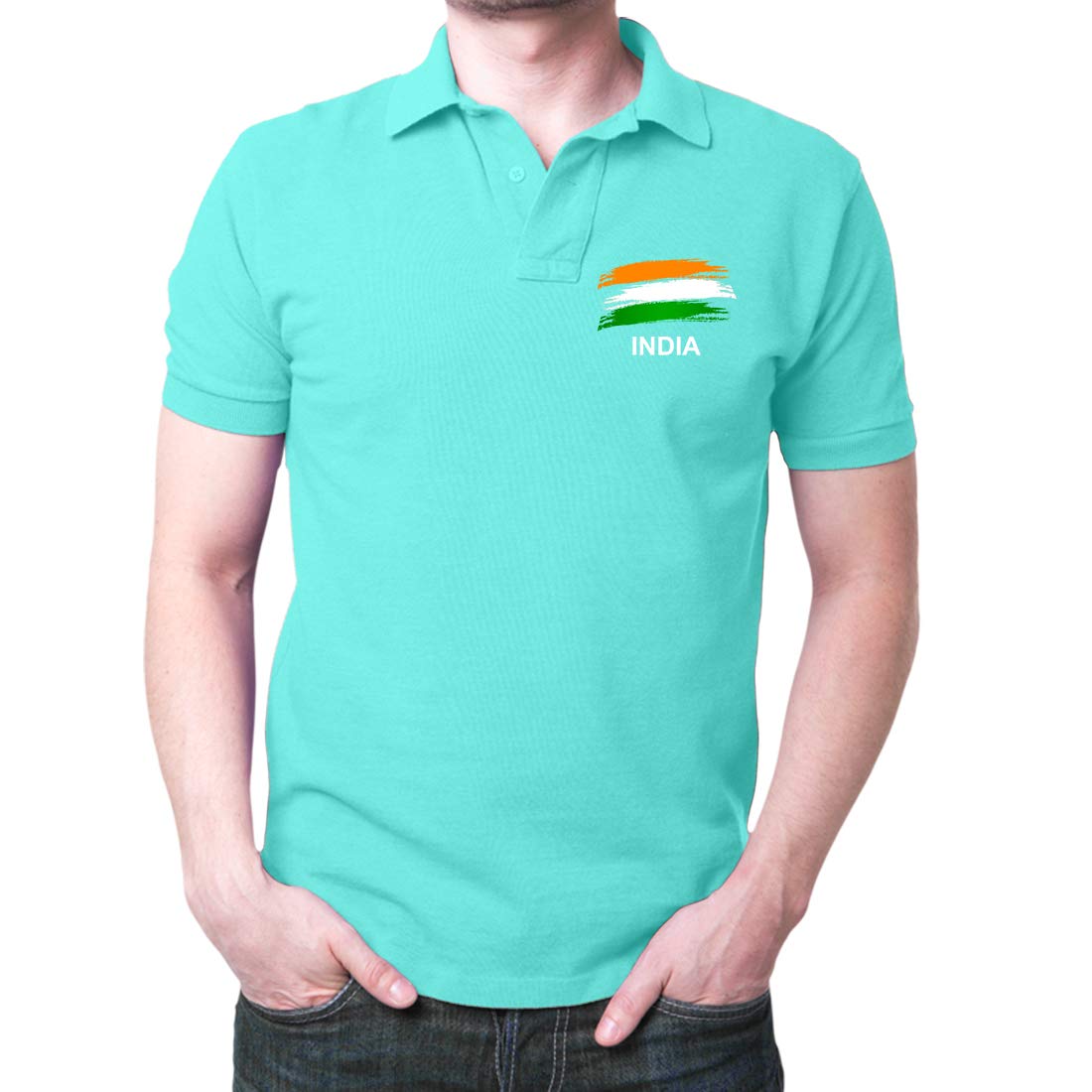 t shirt with indian flag logo