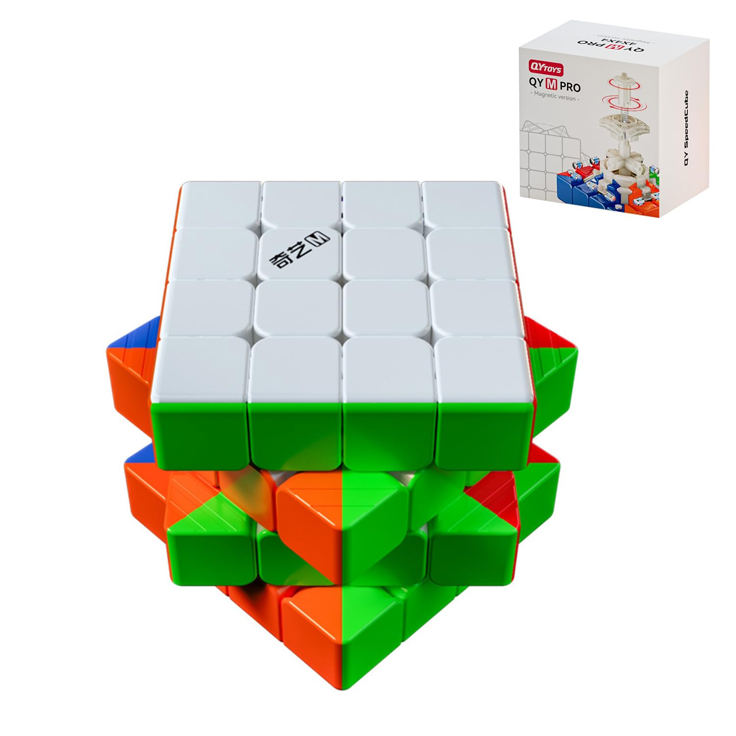 Speed Cube, QY MS 4X4 Magic Cube Fast Smooth Turning Stickerless Quicker 3D Puzzle Toys for Magic Cube Enthusiasts