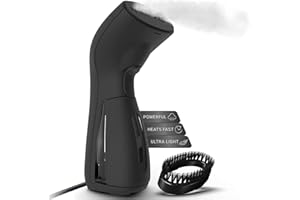 iSteam Steamer for Clothes Wrinkle Remover Luxury Edition: Revolutionary Portable Mini Ironing Machine, Comfort Hand Held Steamer & Ultimative portable humidifiers for travel (Charcoal Black)